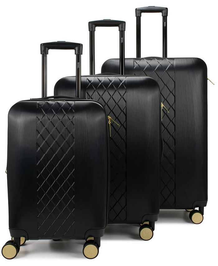 Badgley Mischka Diamond 3 Piece Expandable Luggage Set Macy's