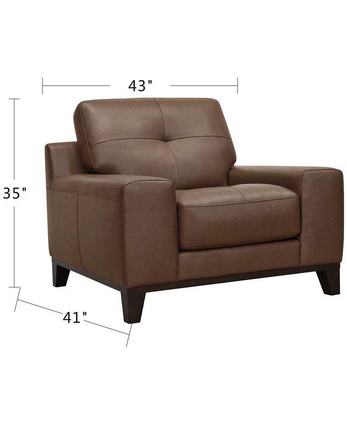 Furniture CLOSEOUT! Harli Leather Accent Chair, Created for Macy's