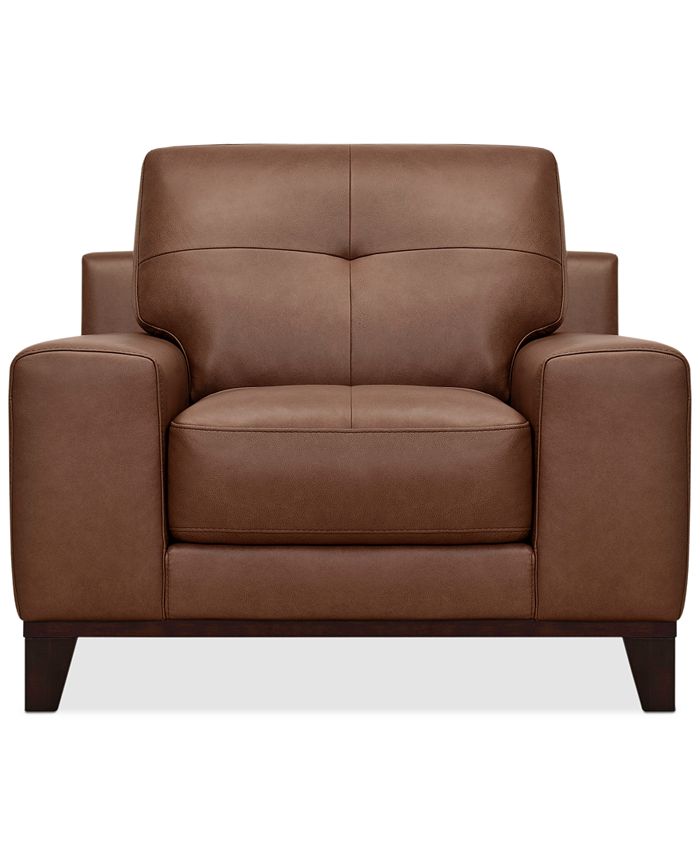Furniture CLOSEOUT! Harli Leather Accent Chair, Created for Macy's