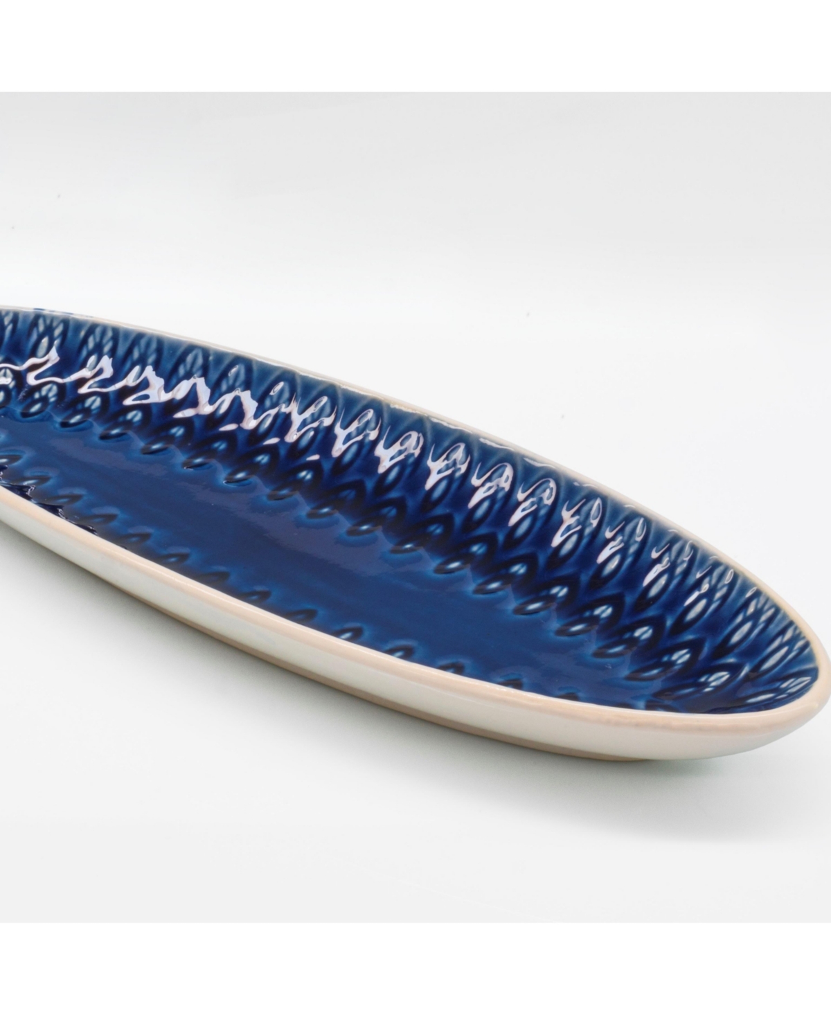 Euro Ceramica Peacock Appetizer Platter