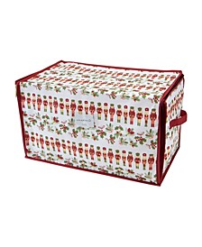 Nutcracker Print Design 112 Count Stackable Christmas Ornament Storage Box