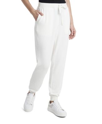 womens white jogger pants