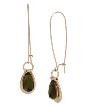 image of Robert Lee Morris Soho Olivine Doorknocker Dangle Earrings