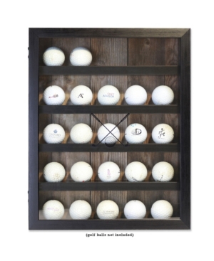 Lawrence Frames Golf Ball Shadow Box Display Case In Black