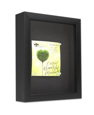 Lawrence Frames Shadow Box Frame With Linen Display Board, 8" X 10" In Black