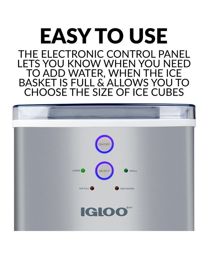 Igloo ICEB33SS 33Pound Ice Maker, Stainless Steel Macy's