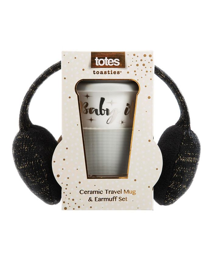 Isotoner Signature - Totes Women's Travel Mug and Lurex Ear Muff Set