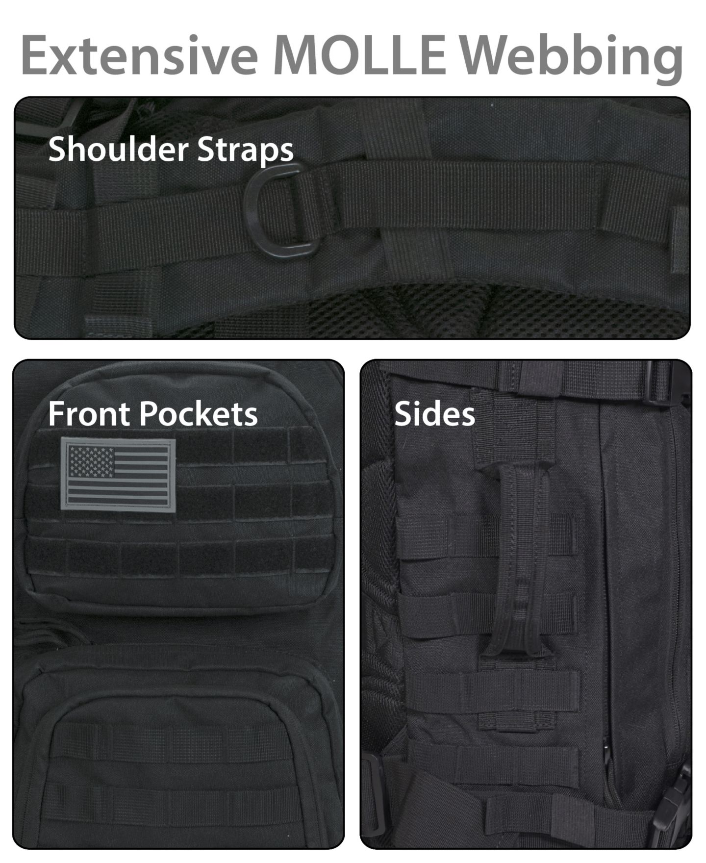 Рюкзак Rockland Military Tactical Laptop, цвет: Чёрный — фото 11