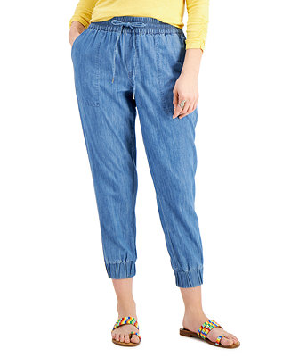Style & Co Petite Cotton Jogger Pants, Created for Macy's - Macy's