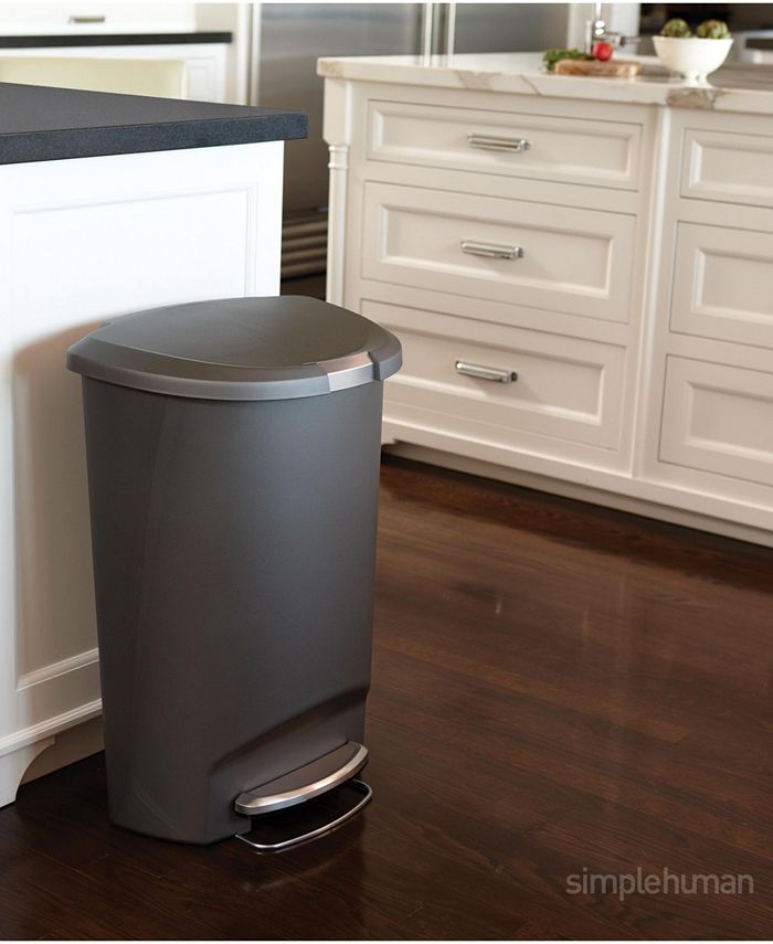 simplehuman 50L SemiRound Trash Can Macy's