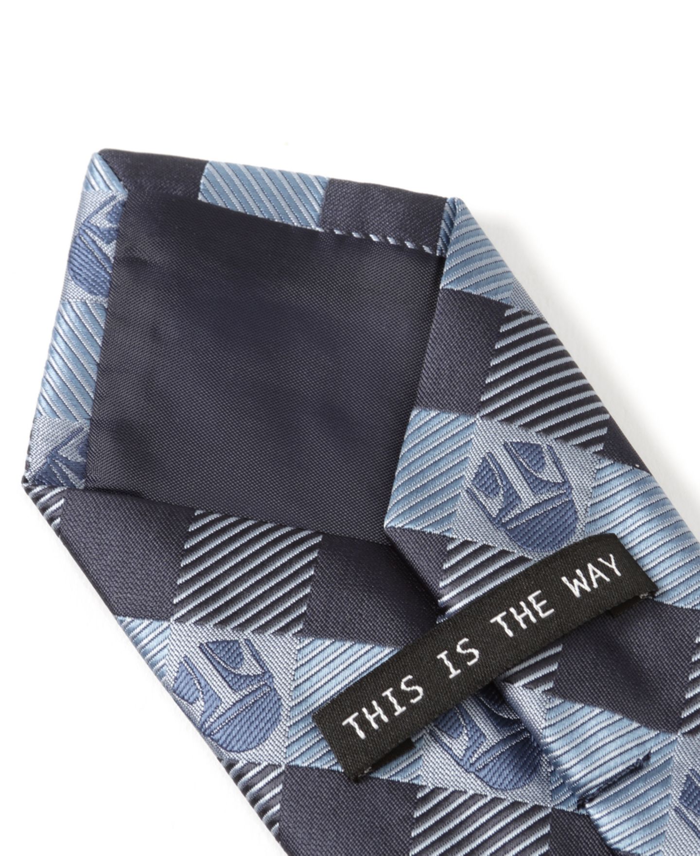 Мужские галстуки Star Wars Mando Helmet Check Tie, цвет: Синий — фото 5