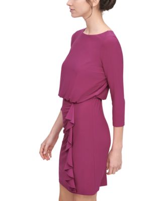 Jessica Howard Cascade Ruffle Blouson Dress