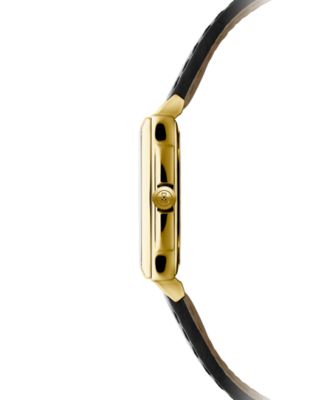 Women's Swiss Toccata Black Calf Leather Strap Watch 22.6x28.1mm