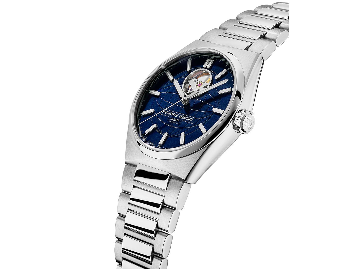 Мужские часы Frederique Constant Swiss Automatic Highlife Heart Beat Stainless Steel Bracelet Watch 41mm — фото 2