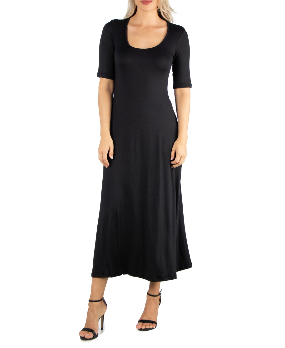 Women's Casual Maxi Dress - Navy