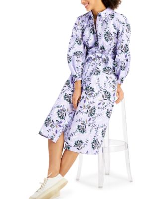 Charter Club - Cotton Floral-Print Midi Dress