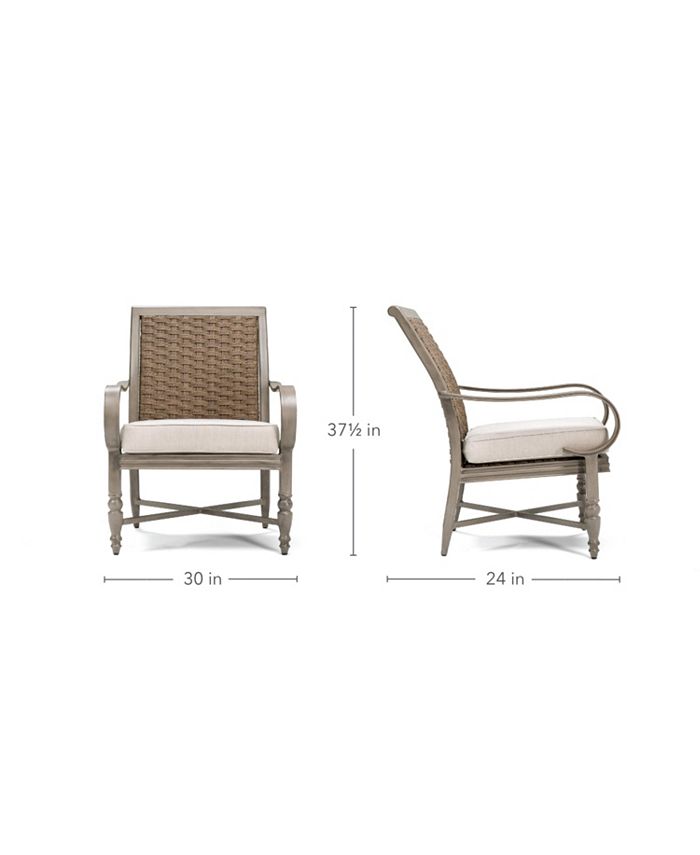 Furniture CLOSEOUT! Winston Grayson Wicker Outdoor Dining Arm Chair
