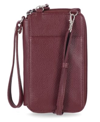 Softy Leather Tech Crossbody Wallet, Exclusively at Macy's
