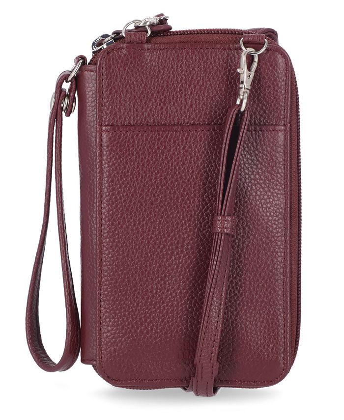 Giani Bernini Softy Leather Tech Crossbody Wallet, Created for Macy's