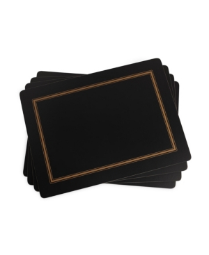 Pimpernel Classic Black Placemats, Set Of 4 In Multi