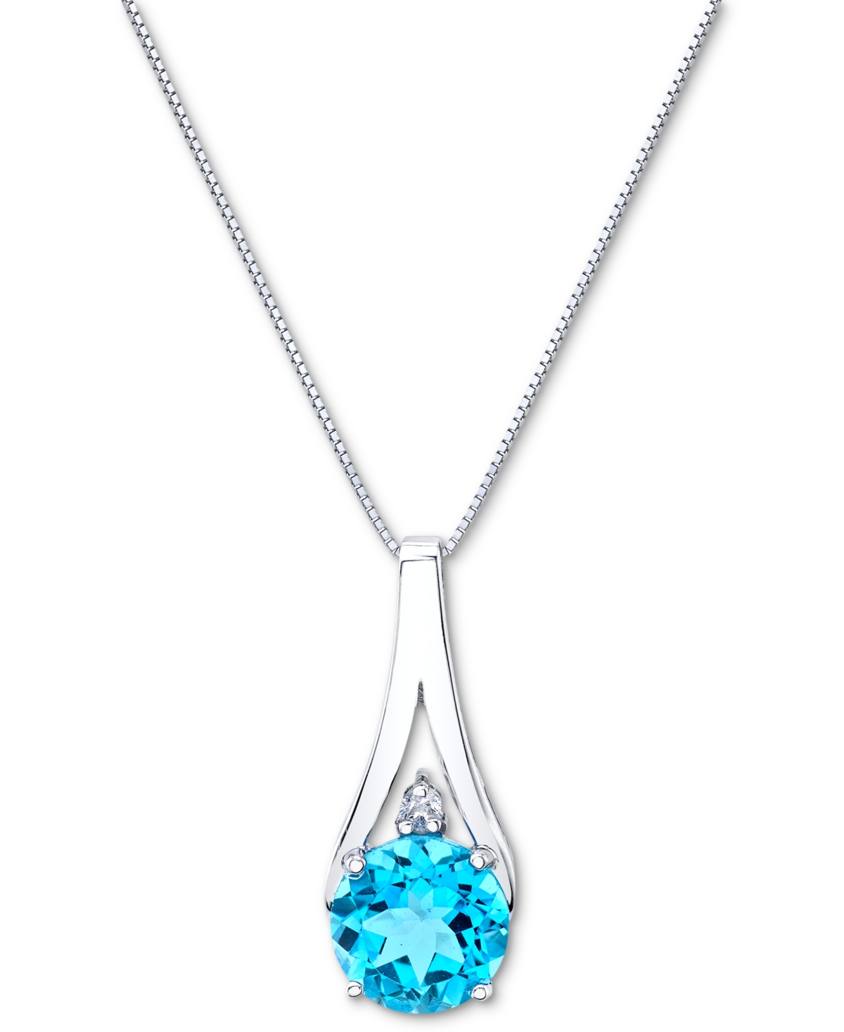 Topaz (2-5/8 ct. t.w.) & Diamond (1/20 ct. t.w.) 18