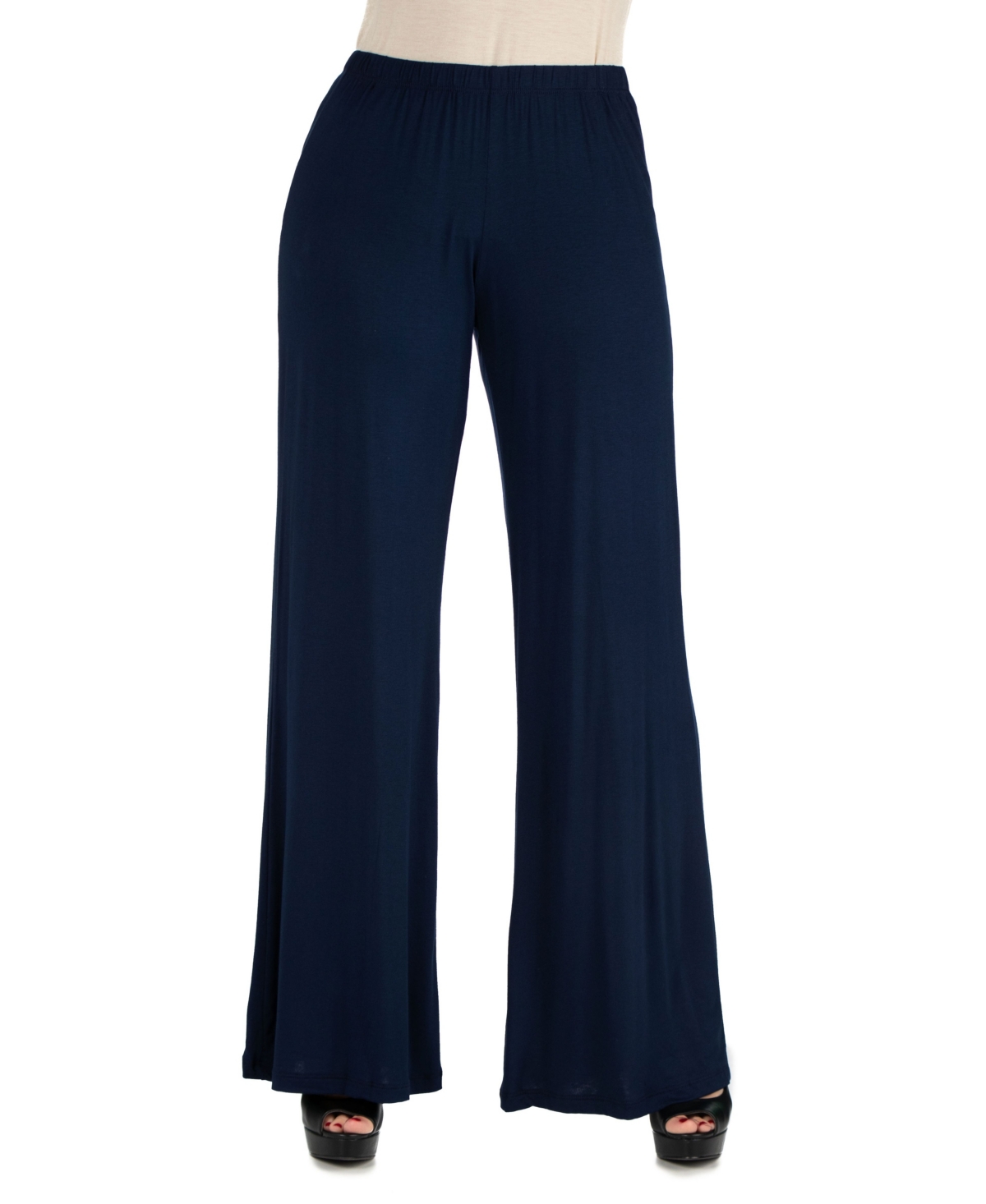 Women's Plus Size Palazzo Pants - Wine
