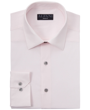 Alfani Slim Fit 2-way Stretch Performance Dress Shirt, Created For Macy's In Blossom Mist
