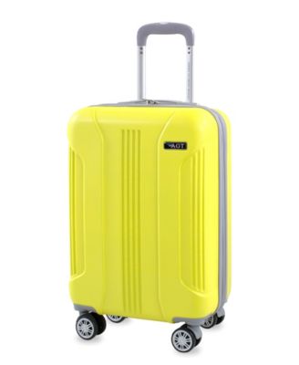 large yellow suitcase