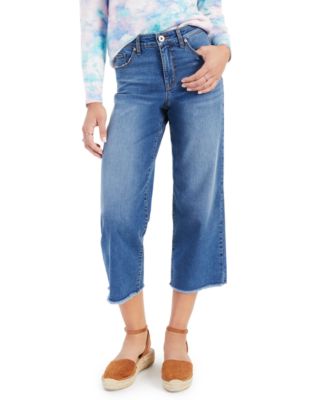 Petite Wide-Leg Cropped Jeans, Created 