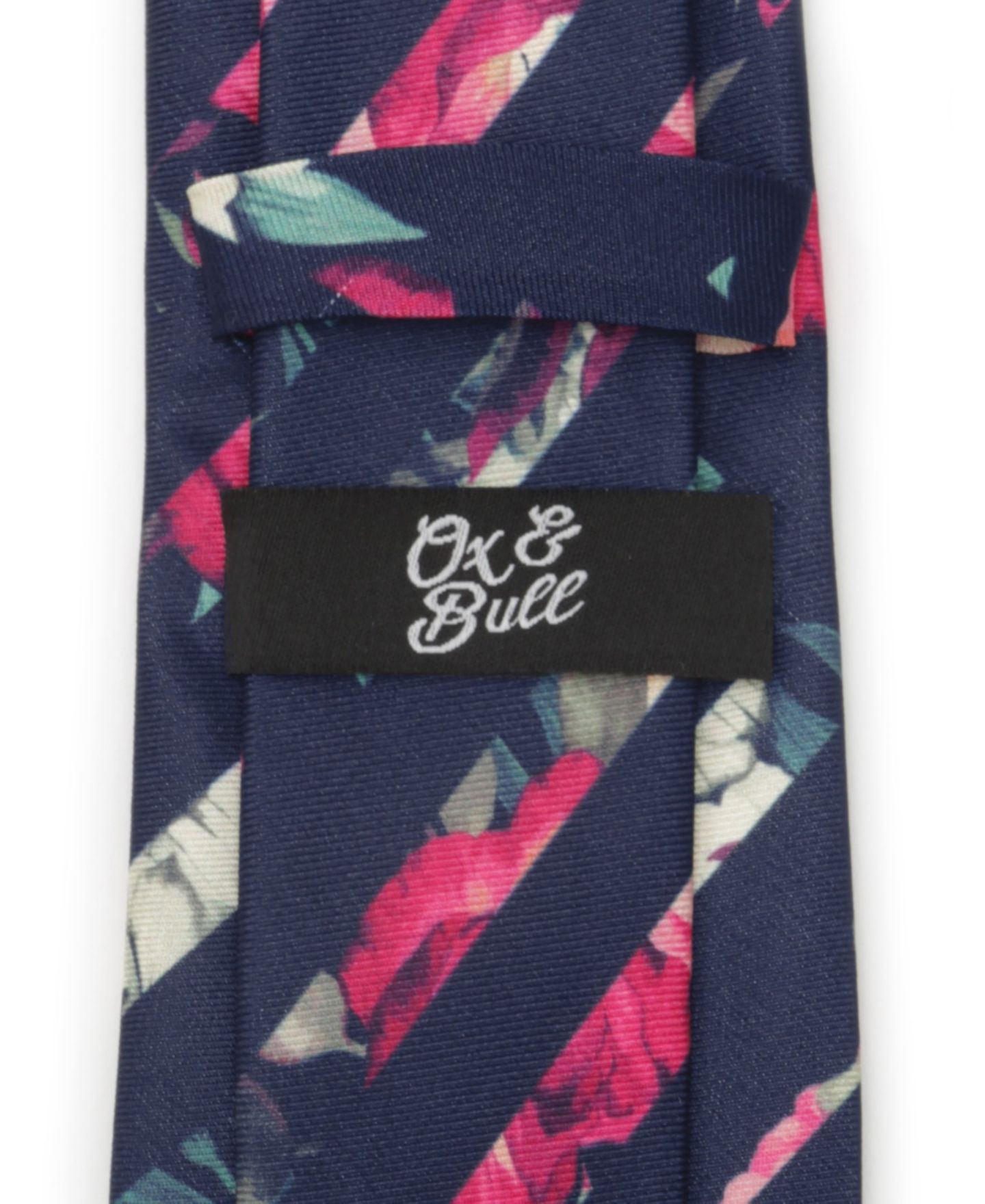 Мужские галстуки Ox & Bull Trading Co. Painted Floral Stripe Tie, цвет: Тёмно-синий — фото 4