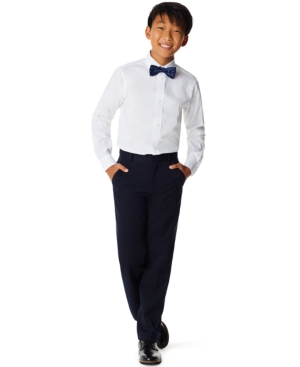 image of Big Boys Poplin 2 Piece Shirt and Bow Tie Set