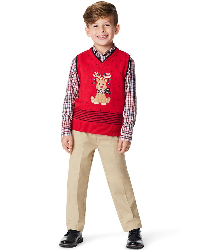 TFW Toddler Boys Holiday Deer 3 Piece Sweater Set Macy s