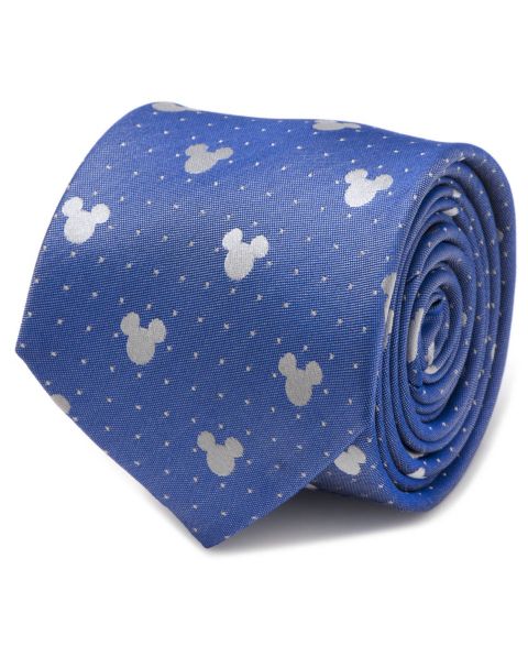 Мужской галстук Disney Mickey Mouse Pin Dot Tie, цвет: Синий