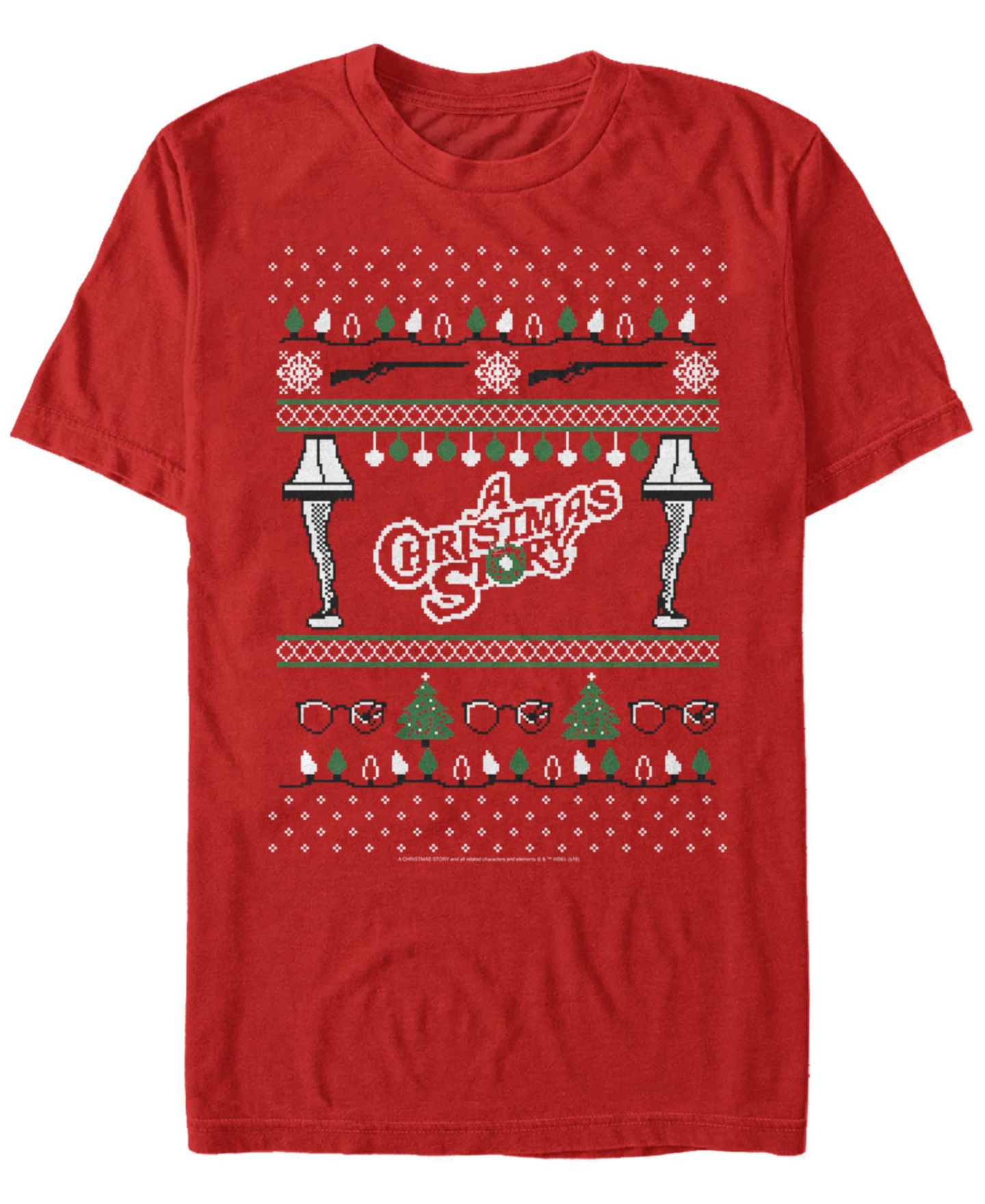 Мужская футболка Fifth Sun Christmas Story Ugly Short Sleeve, цвет: Красный — фото 1