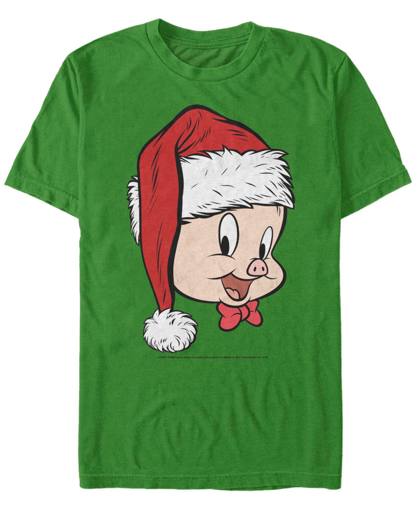 Мужская футболка Fifth Sun Looney Tunes Santa Porky Short Sleeve, цвет: Меланжевый — фото 1