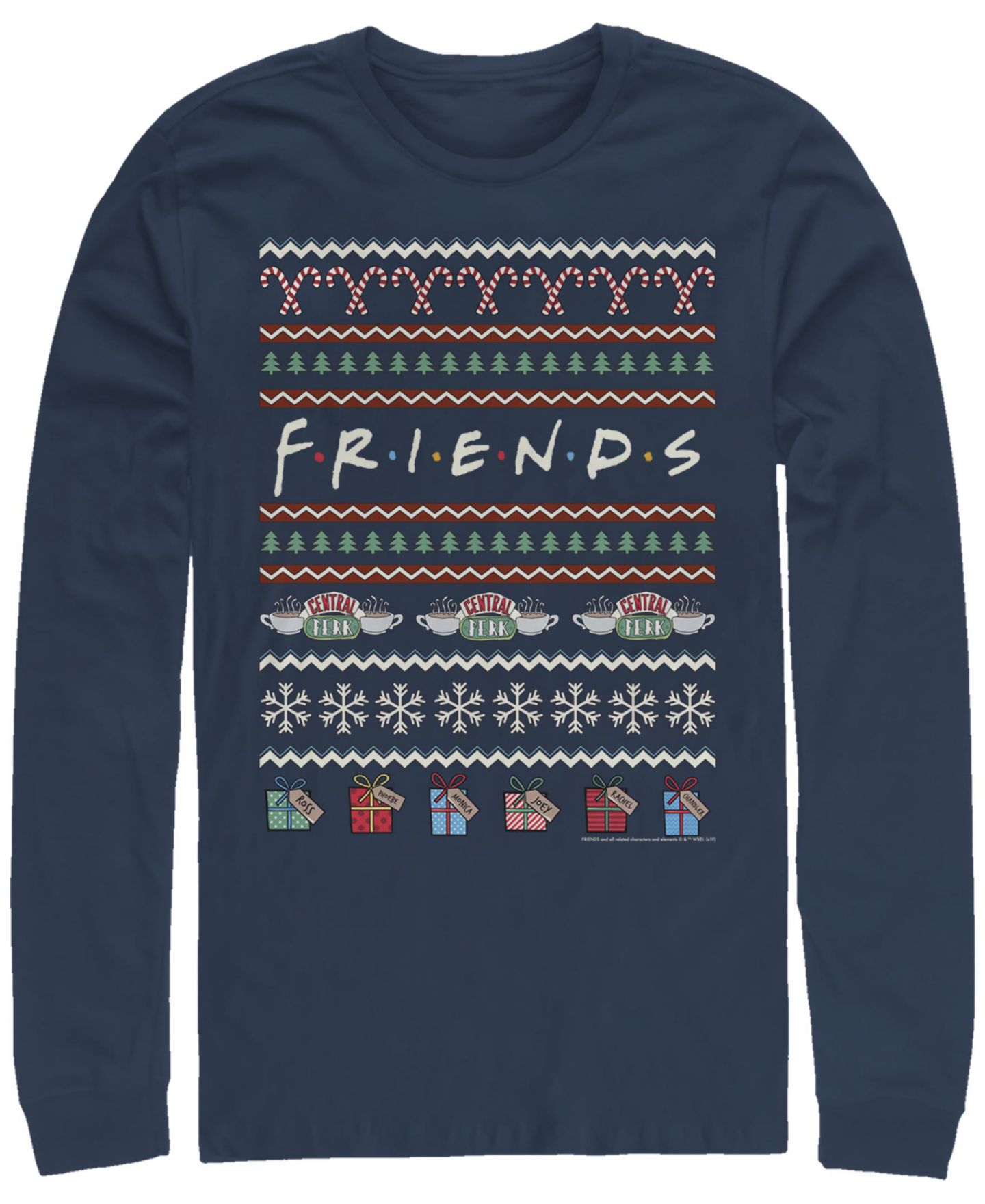 Мужская футболка Fifth Sun Friends Logo Long Sleeve, цвет: Тёмно-синий — фото 1