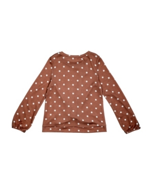 Monteau Big Girls Long Sleeve Hachi Twist Front Top