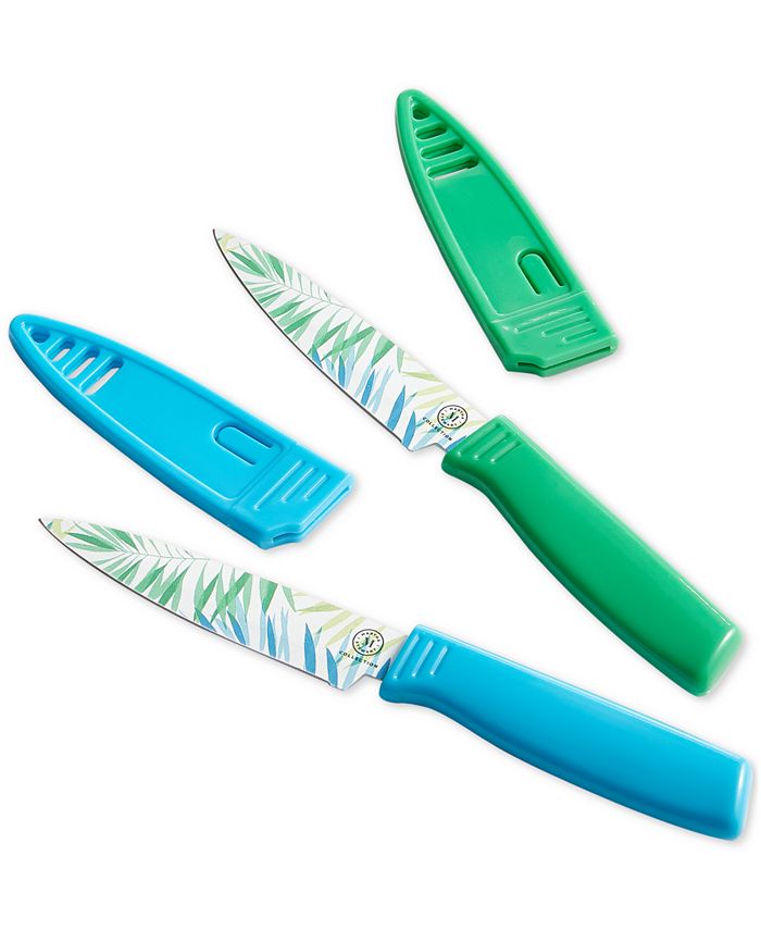 Martha Stewart Collection Tropical Leaf Paring Knives, Set of 2