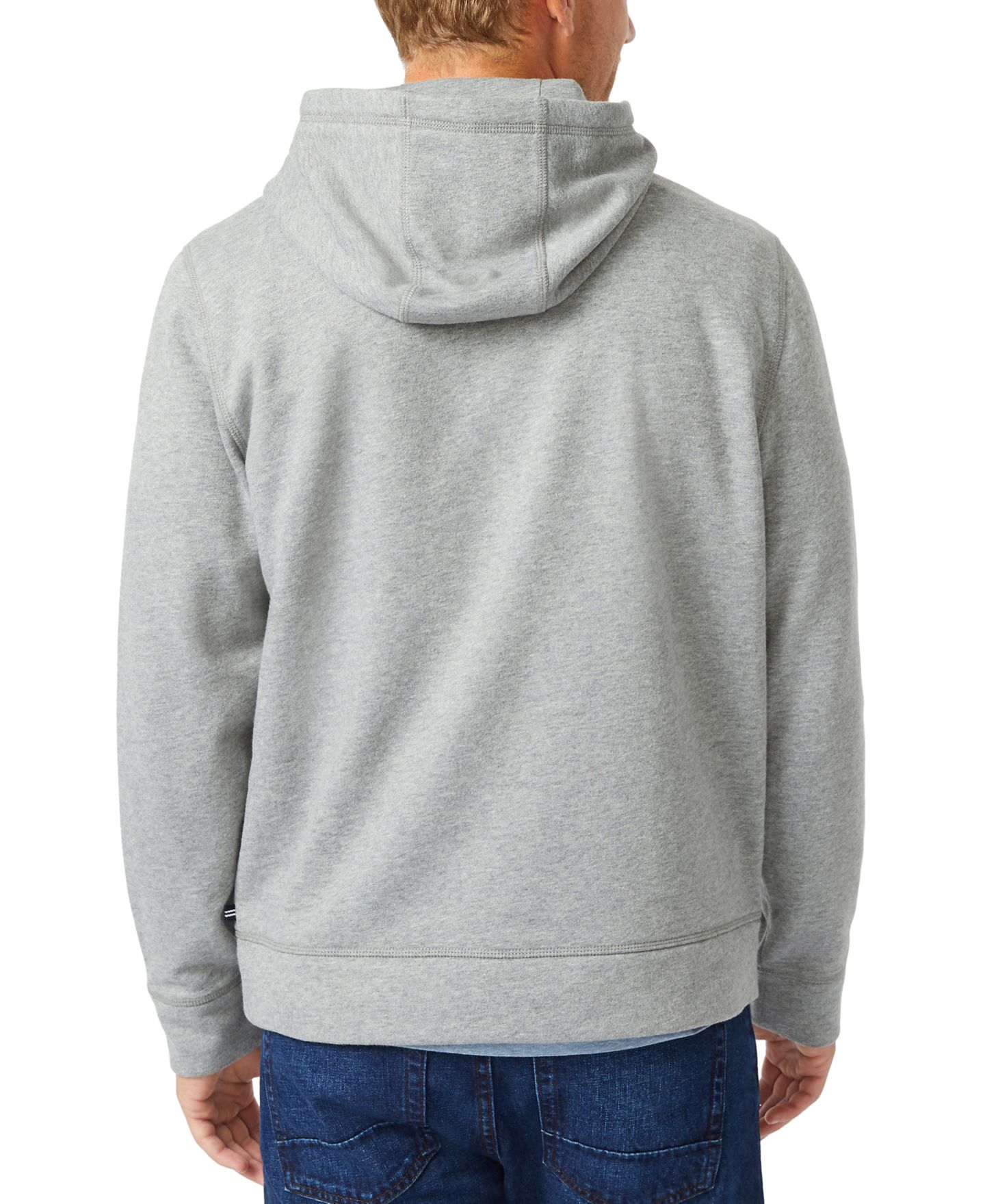 Мужское худи Nautica Logo Fleece, цвет: Каменный серый меланжевый — фото 2