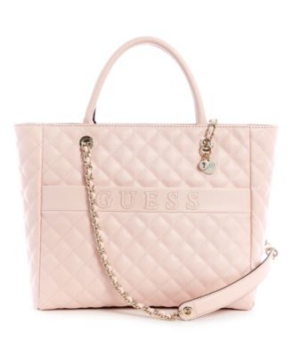 pink quilted guess bag