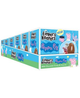 Finders Keepers Chocolates Peppa Pig Milk Chocolate Candy Egg Toy Surprise 6 Count Pack of 2 Macy s