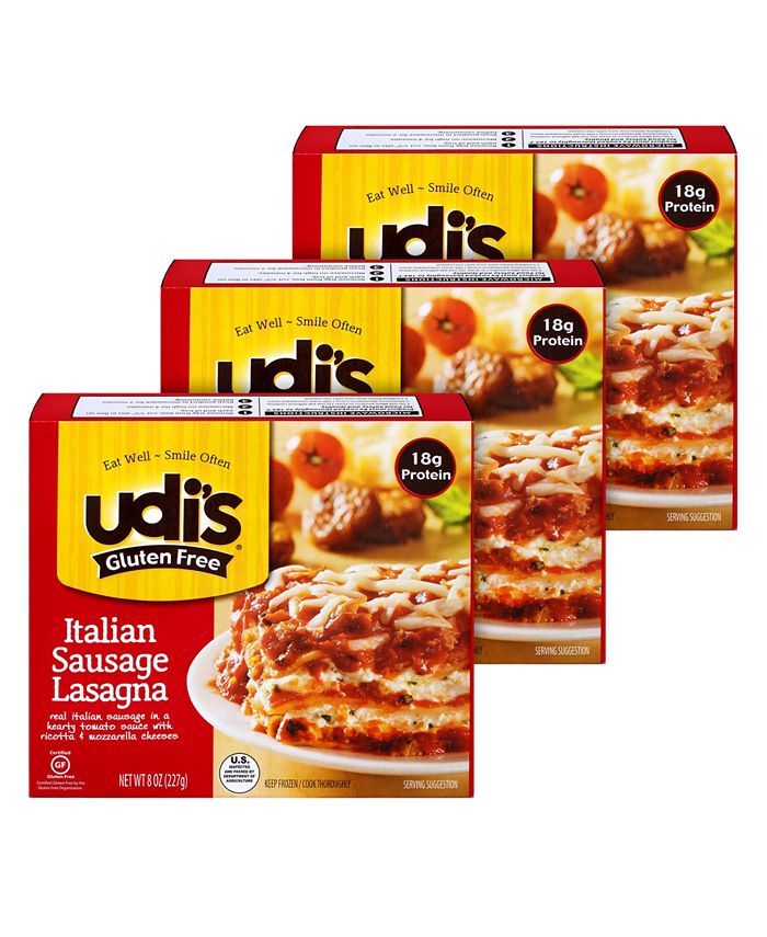 Udi's Italian Sausage Lasagna, 8 oz, 3 Count Macy's