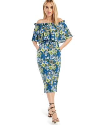 INC International Concepts - Off-The-Shoulder Ruffled Dress
