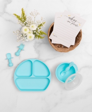 Silicone Grip Dish Chewtensils and First Feeding Bowl Set