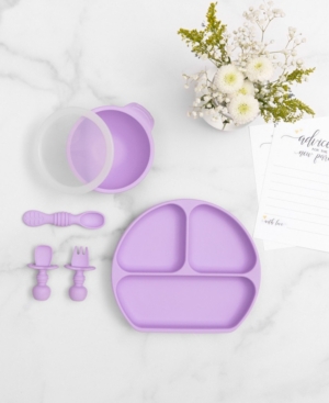 Silicone Grip Dish Chewtensils and First Feeding Bowl Set