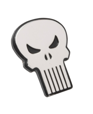 Marvel Men's The Punisher Lapel Pin In Silver
