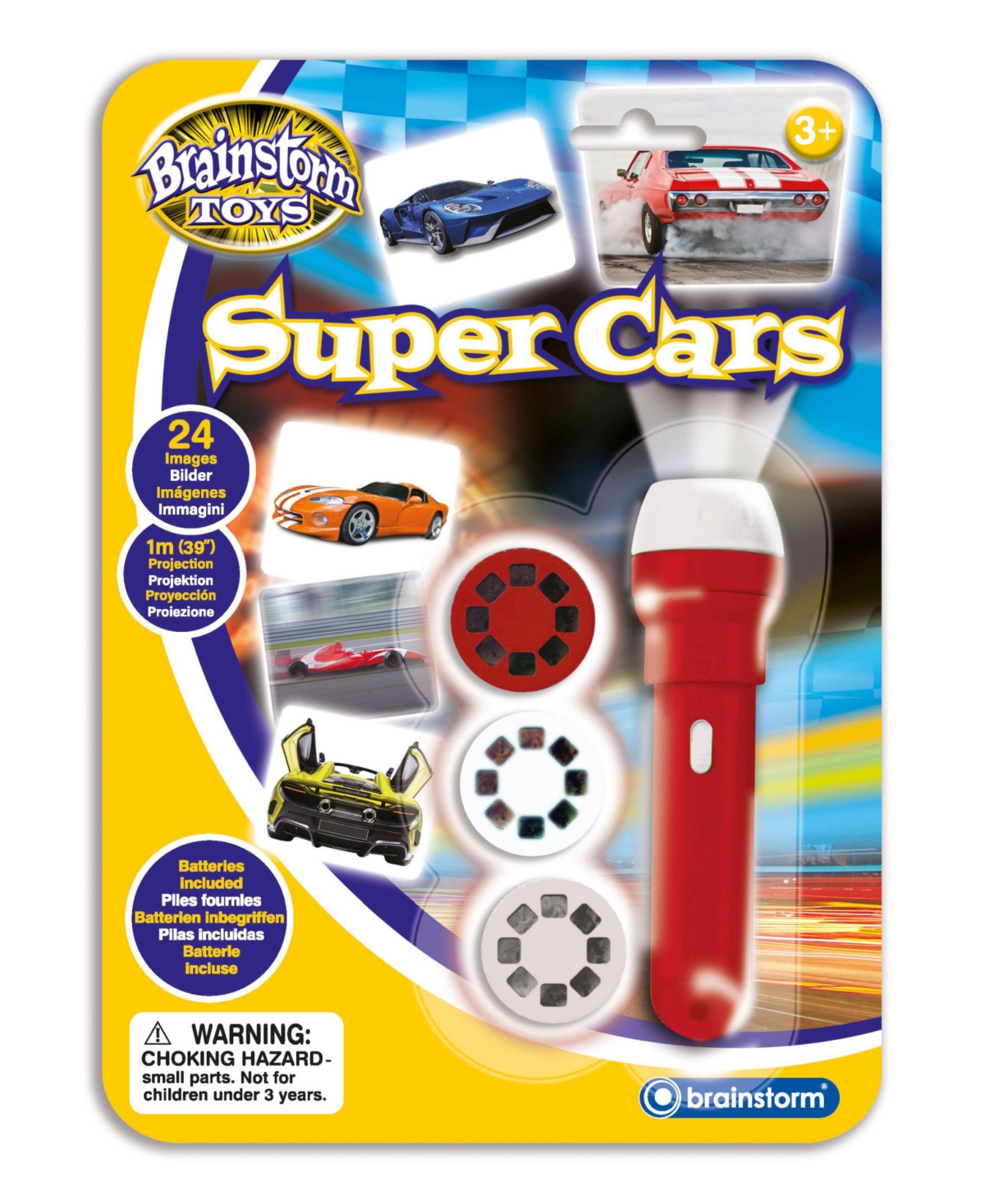 Redbox Brainstorm Toys Super Cars Flashlight And Projector With 24 Car Images In Multi