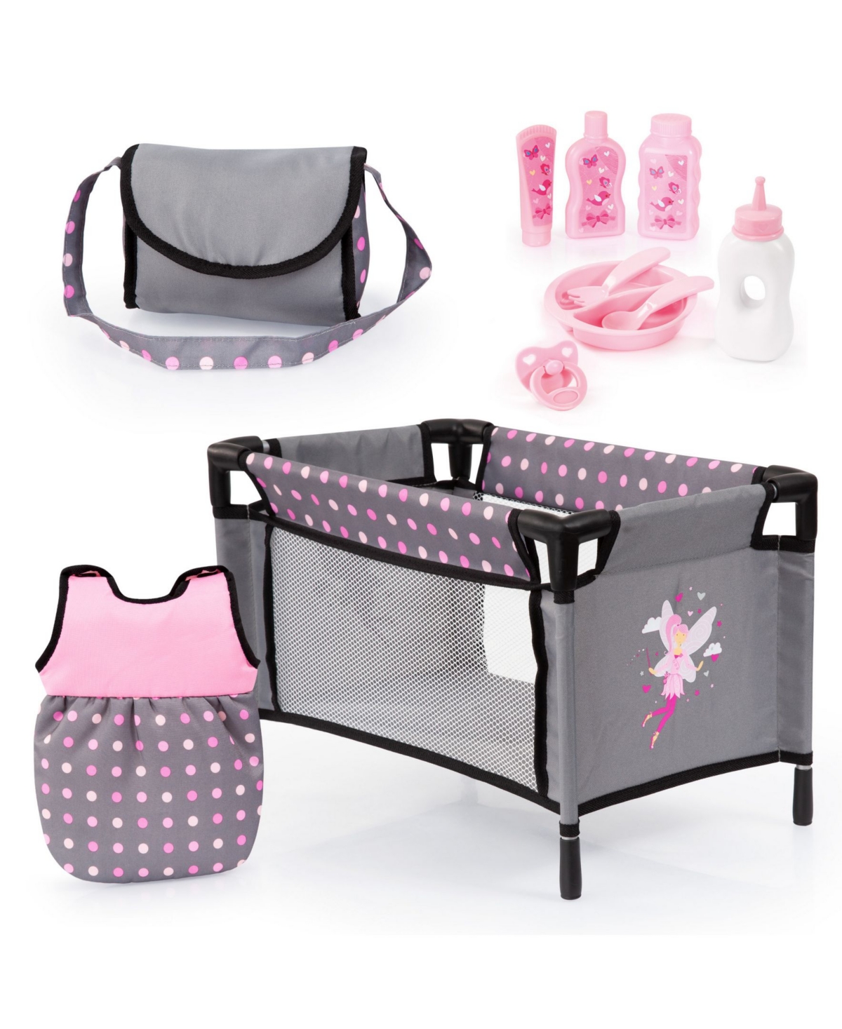 Redbox Baby Doll Travel Bed And Accessories Set In Multi