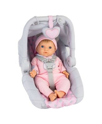 Redbox Tiny Treasures Toy Baby Doll with Car Seat Set