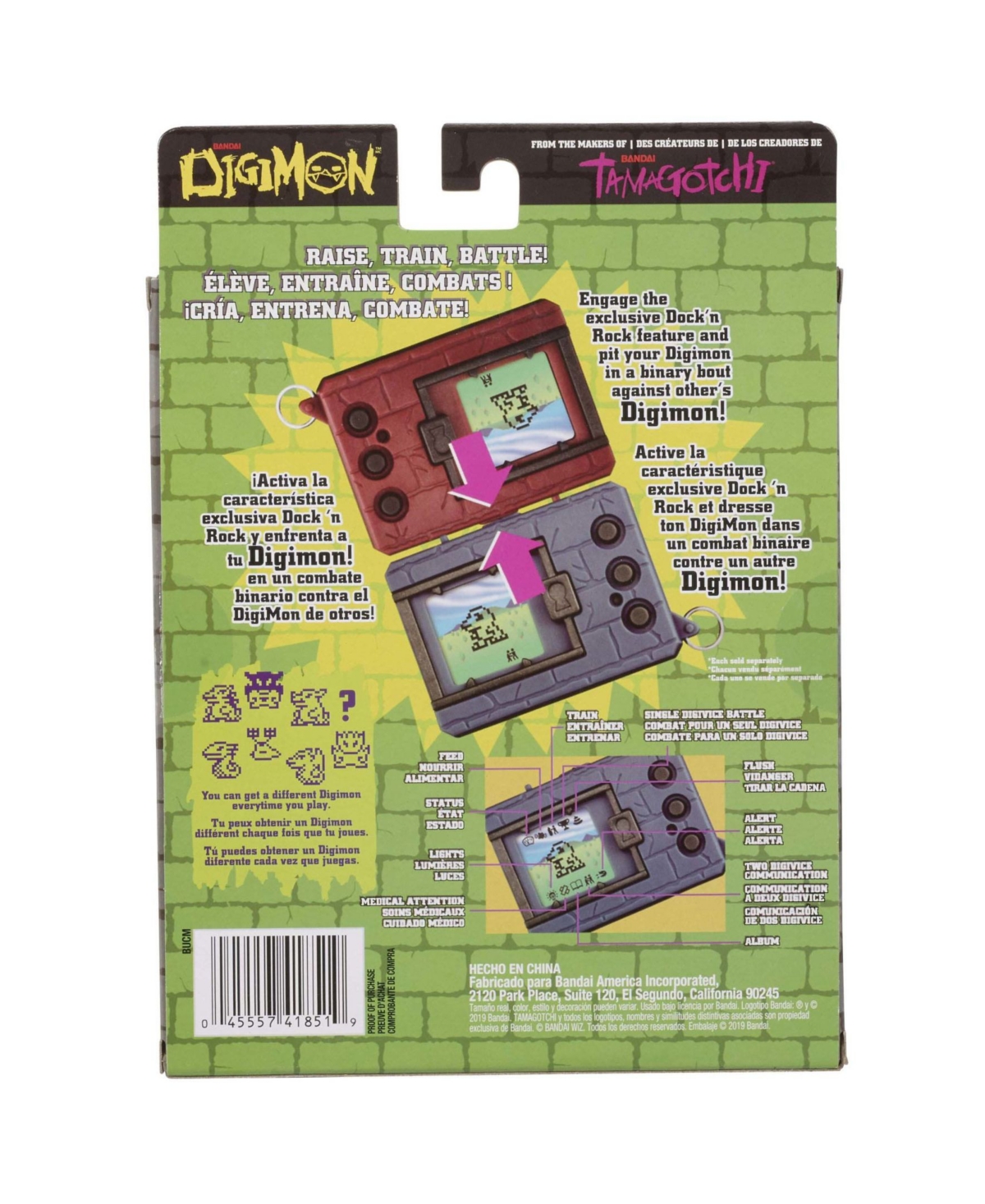Digimon Bandai Original Digivice Virtual Pet Monster In Brown